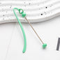 Beadable Bookmark Metal Curved Design Shiny Bead Ends Multicolor 24