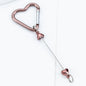 Beadable Metal Carabiners Heart-shaped With Bars