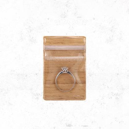 Wood Grain PVC Top Seal Ziplock Bags Clear Durable 10pcs 4x6-15x15cm 6