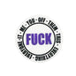 Silicone Focal Beads Bold Text Circular FUCK Edgy Style 20pcs 4