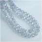 Faceted Glass Beads 10mm Matte Frosted Wavy Line Pattern 70pcs 9