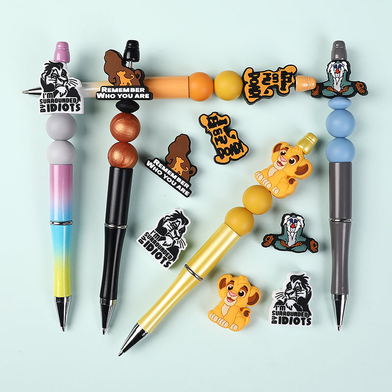 Silicone Focal Beads Lion King Expressions Quotes 20pcs 7