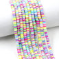 Flat Clay Beads 6mm Colorful Matte Polymer Spacer 10 Strands 53