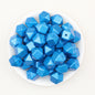 14mm Metallic Hexagon Silicone Beads 50pcs 9