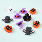 Silicone 3D Focal Beads Halloween Pumpkins Grimace Faces 20pcs 3