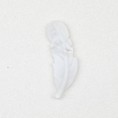 Colorful Feather Shaped Silicone Beads 20pcs - Marble Gray