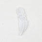 Colorful Feather Shaped Silicone Beads 20pcs - Marble Gray