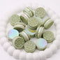 UV Plating Oreo Biscuit Resin Beads 12x23mm Glossy Multicolor 50pcs 7