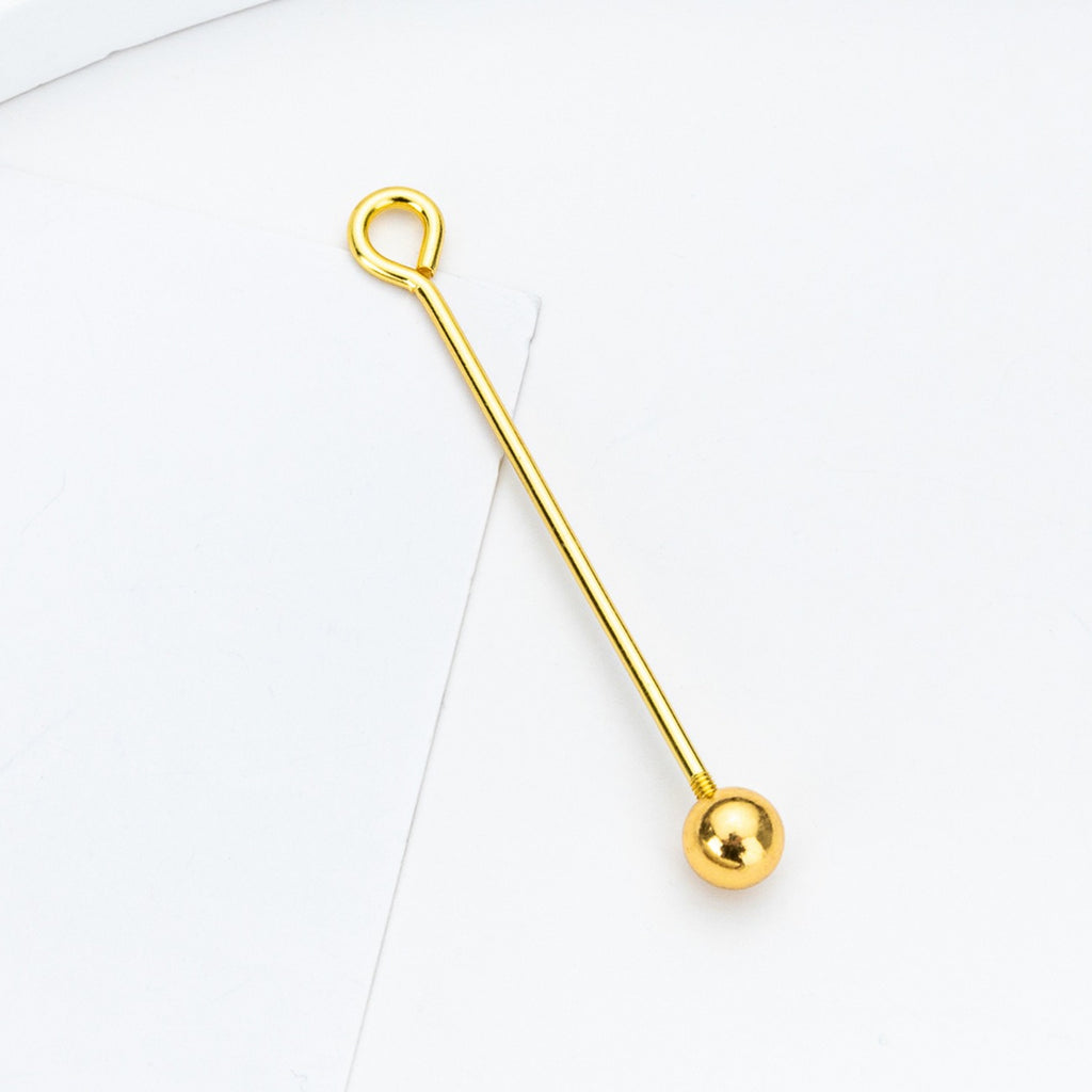Beadable Metal Eyepins Detachable