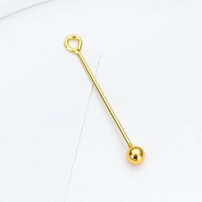 Beadable Metal Eyepins Detachable
