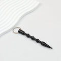 Self Defense Keychain Alloy Aviation Aluminum Bamboo Design - black