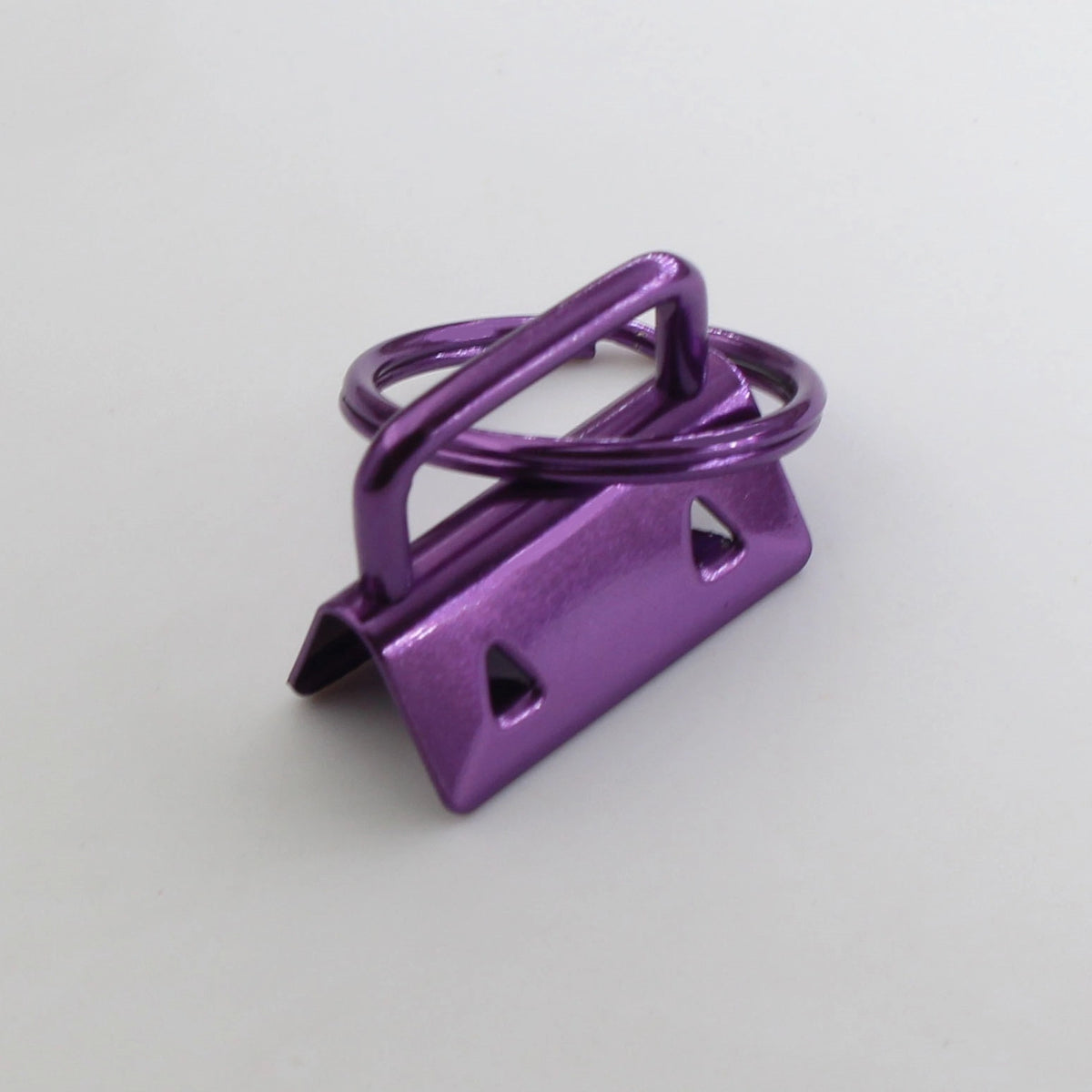 Iron Fob Keychain Clamps 25mm Various Finish Colors 10pcs 19