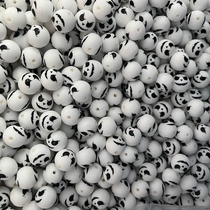 2-#157 Halloween Printed Silicone Beads