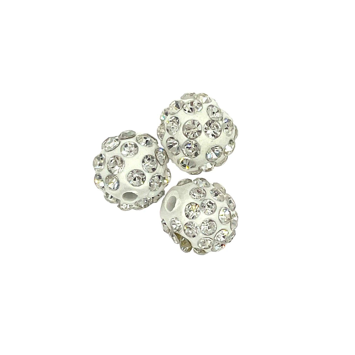 Clay Ball Rhinestone Beads 6mm Disco Sparkle 50pcs