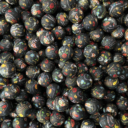 20 Halloween Printed Silicone Beads