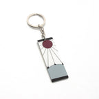 Acrylic Rectangular Keychain Creative Modern Design Blue Maroon 4