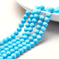 Frosted Round Glass Beads 8mm Neon Splash Pattern 100pcs 13