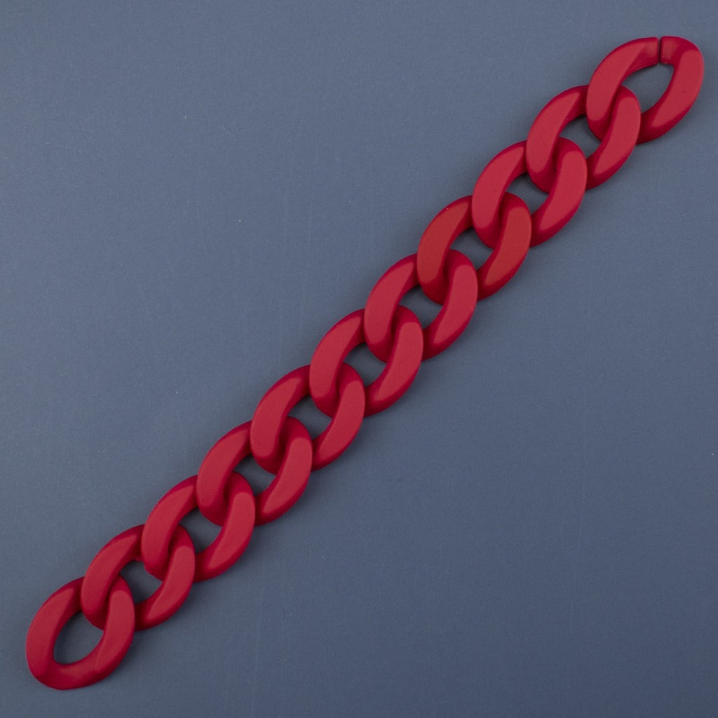Matte Colorful Acrylic Open Chain Links 23mm 100pcs 17