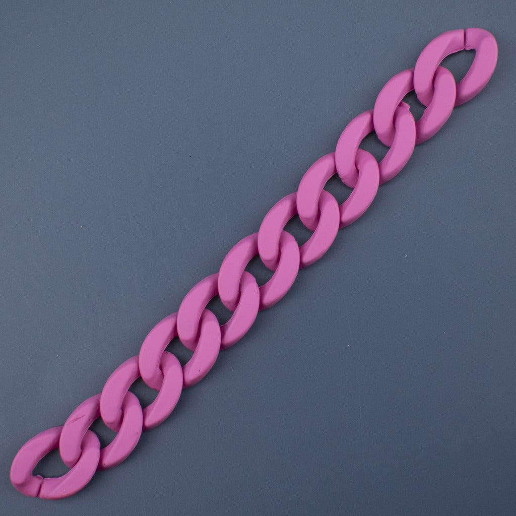 Matte Colorful Acrylic Open Chain Links 23mm 100pcs 16
