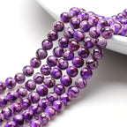 Crackle Round Glass Beads 8mm Multicolor Imitation Ceramic 200pcs 5