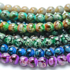 Crackle Round Glass Beads 8mm Multicolor Imitation Ceramic 200pcs 2