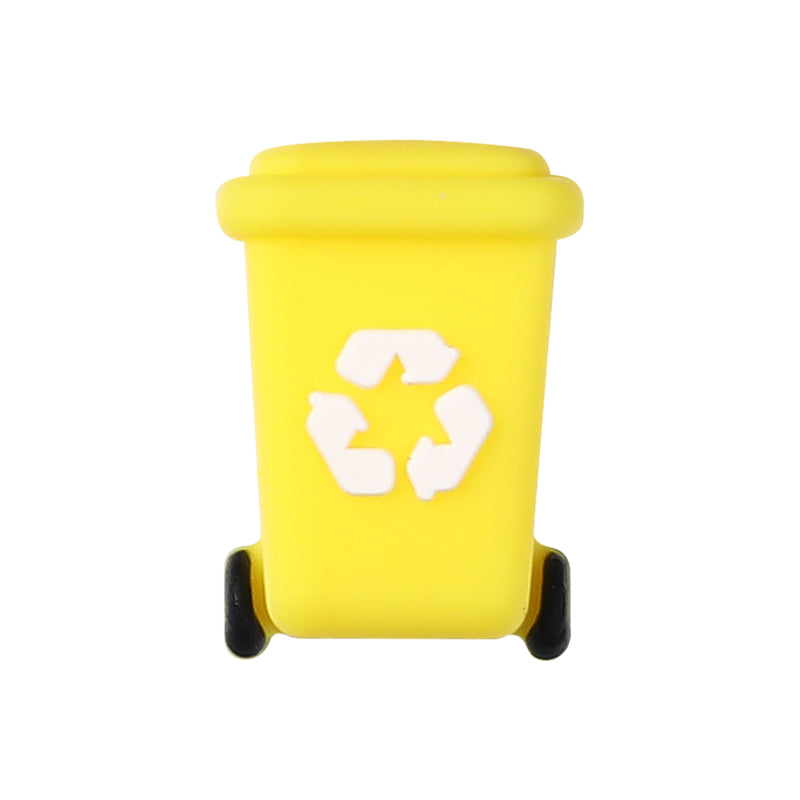 Silicone 3D Focal Beads Sanitation Red Cap Recycling Symbol 17