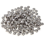 Flat Metal Beads 6mm 10mm Silver Smiling Face Expression 100pcs 2