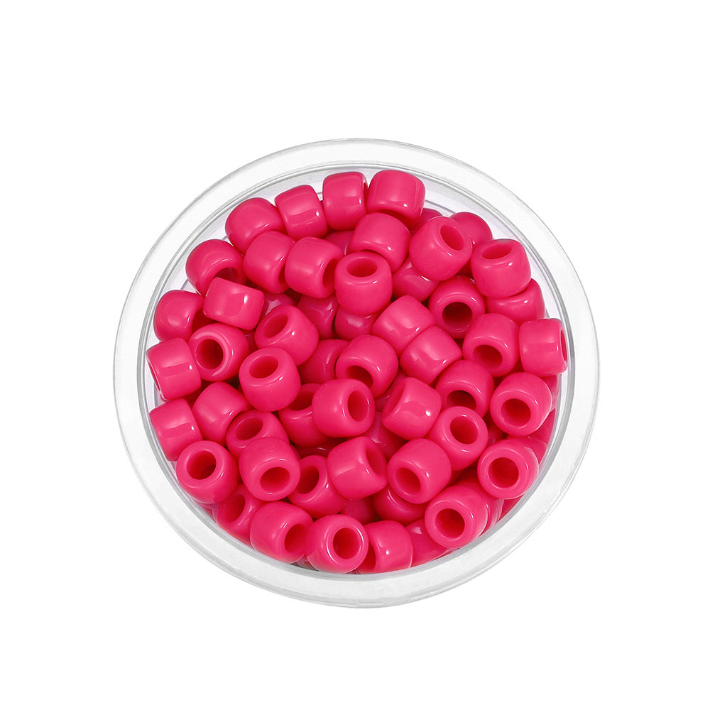 Candy Colored Pony Beads Acrylic 8mm Bright Mixed 100pcs 21