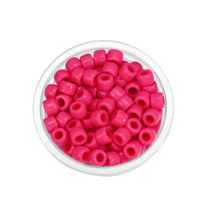 Candy Colored Pony Beads Acrylic 8mm Bright Mixed 100pcs 21