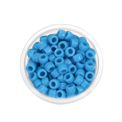 Candy Colored Pony Beads Acrylic 8mm Bright Mixed 100pcs 2