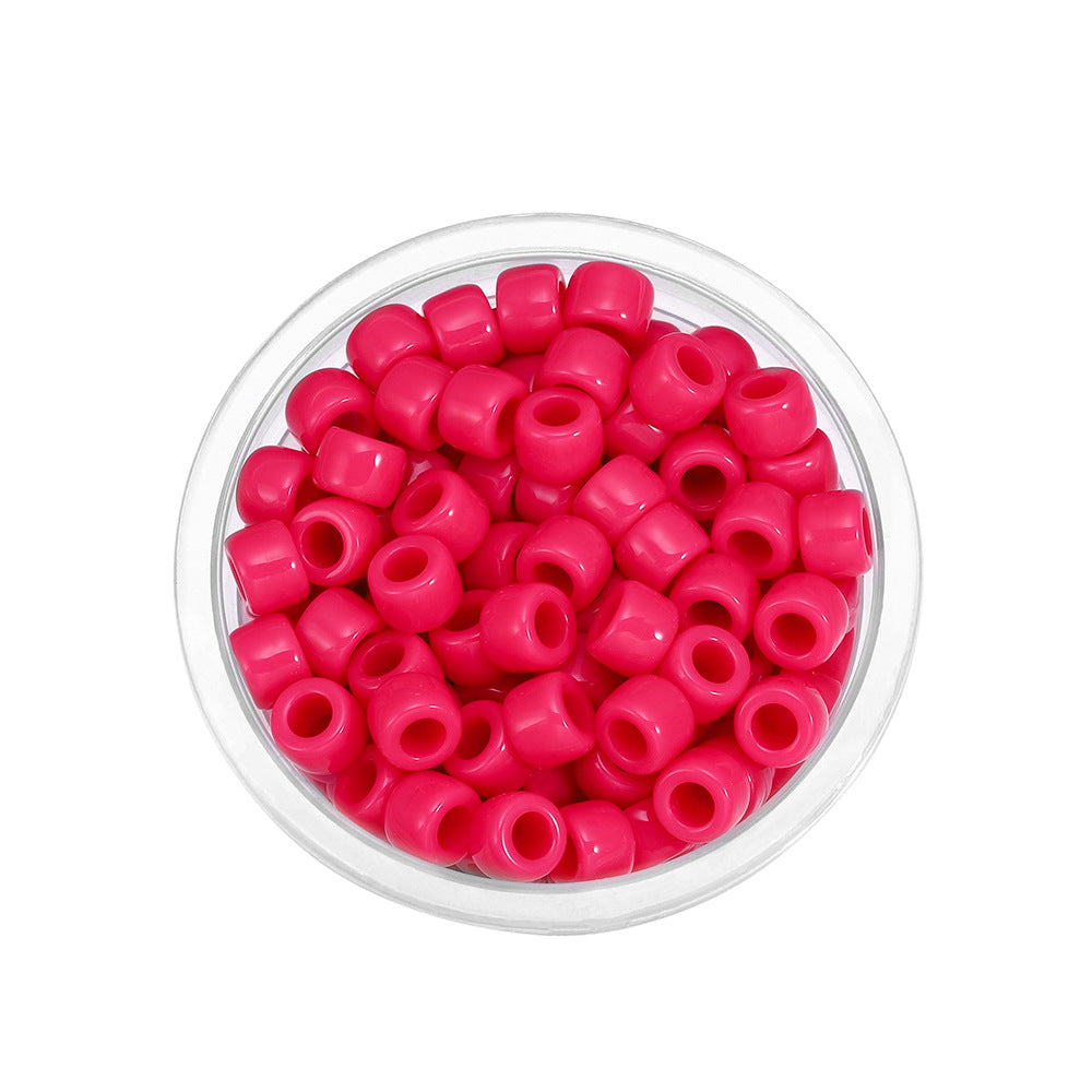 Candy Colored Pony Beads Acrylic 8mm Bright Mixed 100pcs 9