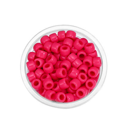 Candy Colored Pony Beads Acrylic 8mm Bright Mixed 100pcs 9