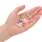 Candy Colored Pony Beads Acrylic 8mm Bright Mixed 100pcs 4