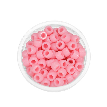 Candy Colored Pony Beads Acrylic 8mm Bright Mixed 100pcs 18
