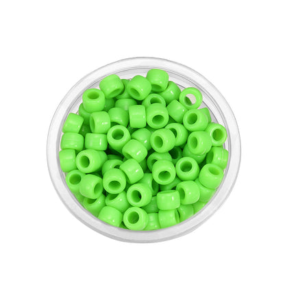 Candy Colored Pony Beads Acrylic 8mm Bright Mixed 100pcs 11