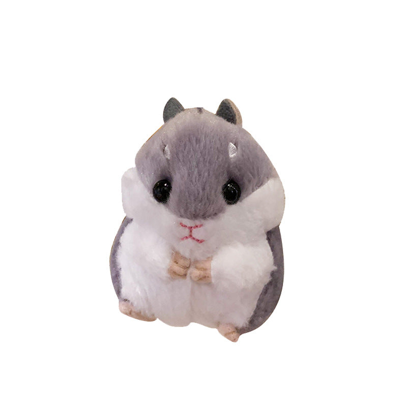Plush Hamster Keychain Cartoon Soft Pastel Animal Charm 5