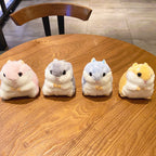 Plush Hamster Keychain Cartoon Soft Pastel Animal Charm 3