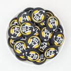 Emergency 911 Badge Silicone Focal Beads 20 pcs