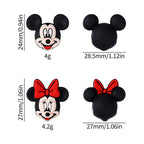 Silicone 3D Focal Beads Mickey Minnie Iconic Characters Vibrant Colors 10