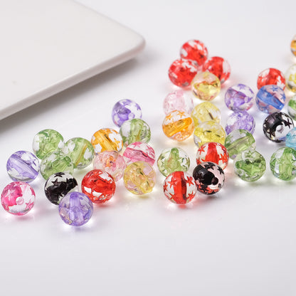 Transparent Star Core Acrylic Beads 9.8mm Colorful Mixed 200pcs