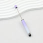 Gradient Color 3 In 1 Beadable Stylus Pens Plastic Body - Purple gradient