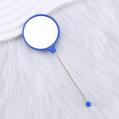 Beadable Mirrors Mini Handheld Round