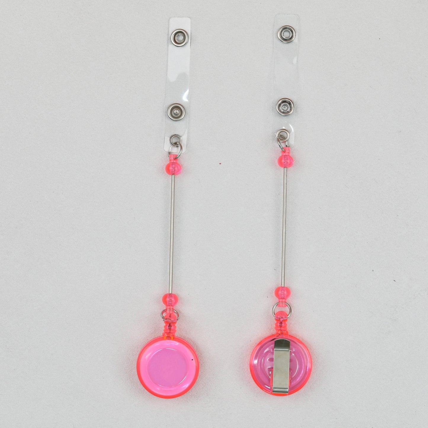 Beadable Badge Reels Retractable ID Keychain Clip