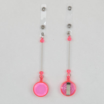 Beadable Badge Reels Retractable ID Keychain Clip