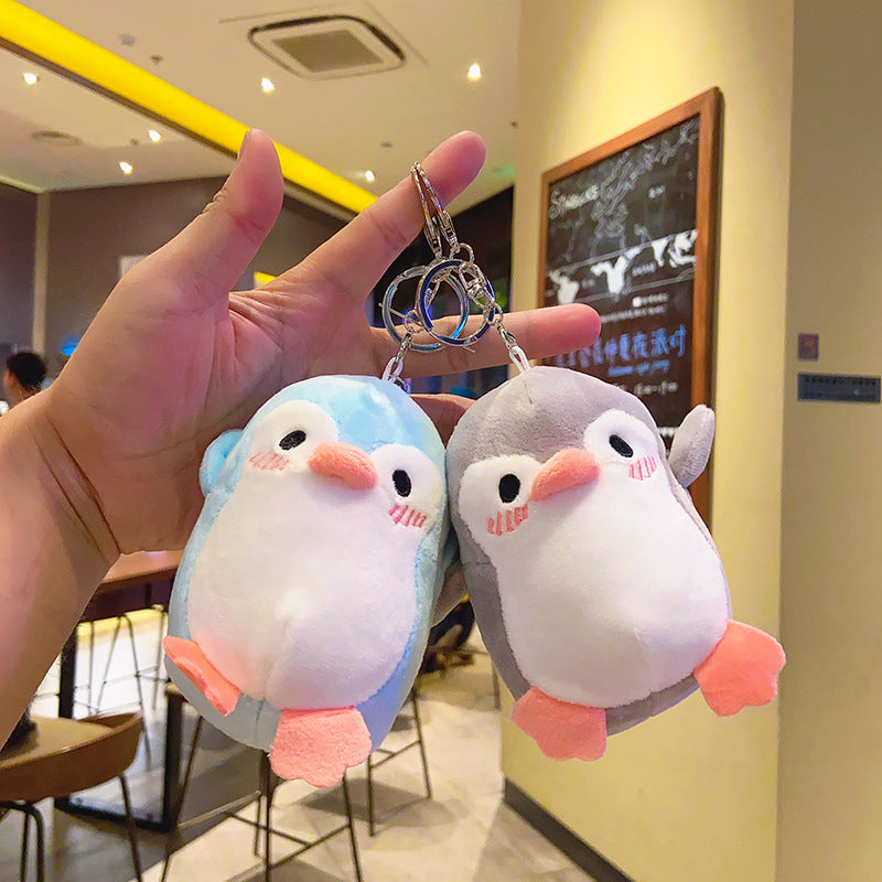 Plush Penguin Keychain Soft Pastel Animal Charm