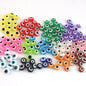Flat Evil Eye Resin Beads 6-10mm Glossy Colorful 500pcs