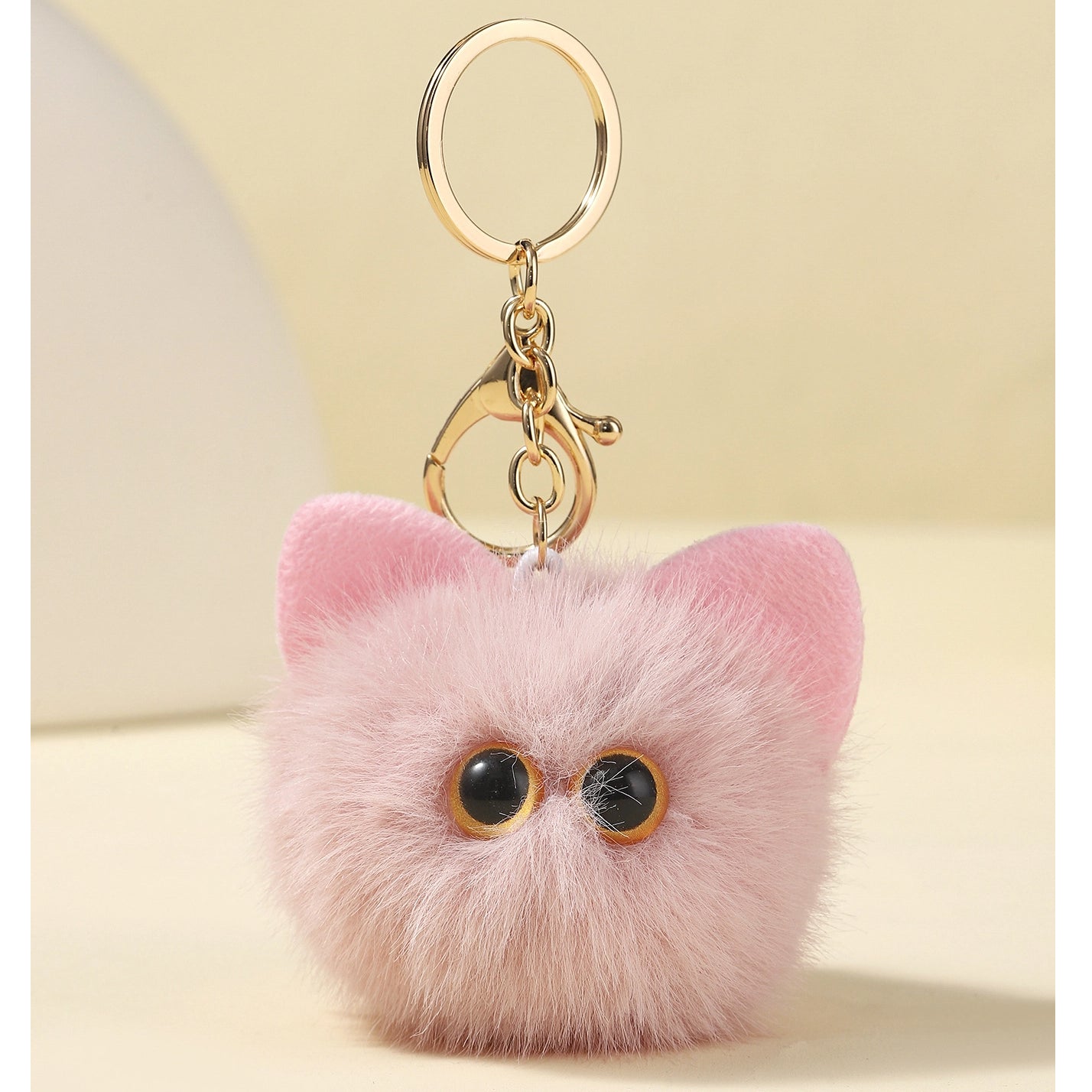 Plush Cat Keychain Faux Fur Soft 13cm 2pcs Set 9