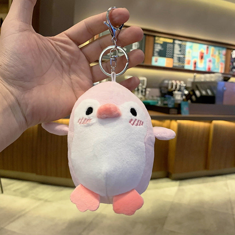 Plush Penguin Keychain Soft Pastel Animal Charm 9