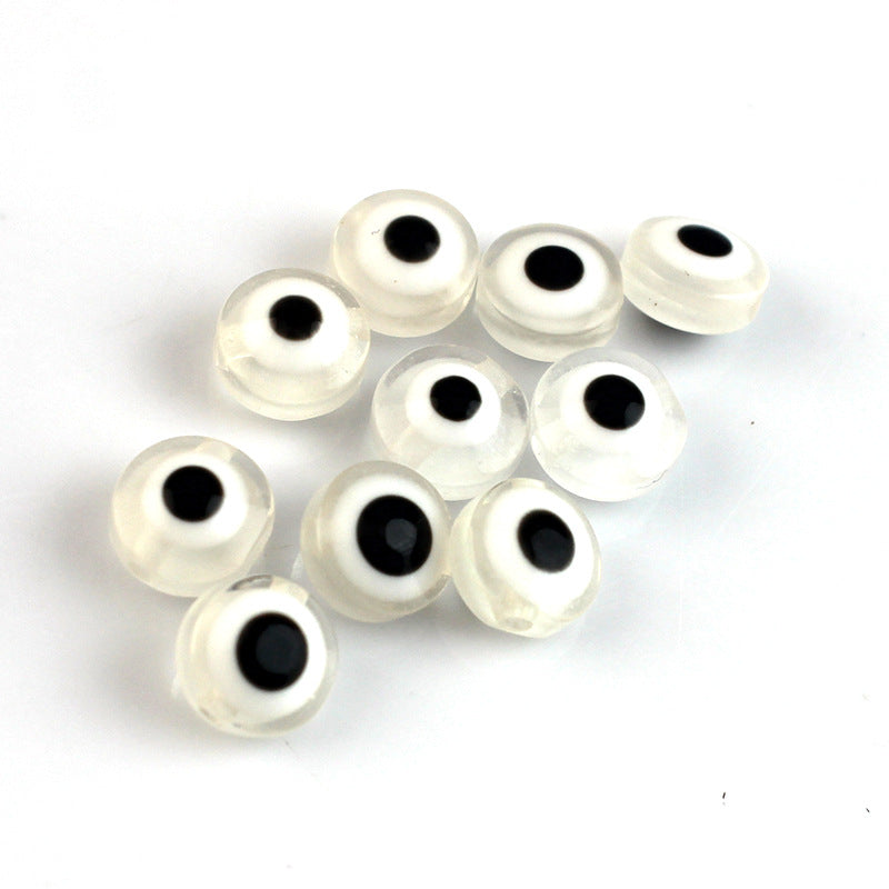 Flat Evil Eye Resin Beads 6-10mm Glossy Colorful 500pcs 16