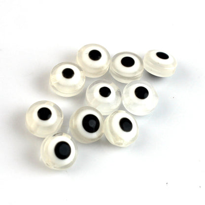 Flat Evil Eye Resin Beads 6-10mm Glossy Colorful 500pcs 16